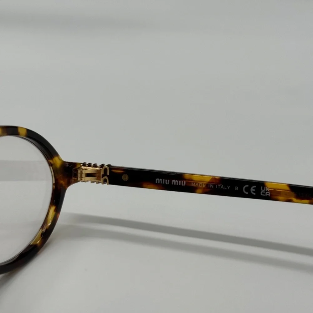 NEW MIU MIU SMU 04ZF VAU08N HAVANA CLEAR MU04ZSF OVAL MU04ZSF WOMEN EYEGLASSES